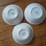 3 bowls and 5 blue plates