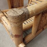 Cube bamboo armchair