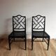 2 chaises Chippendale « Faux bambou »