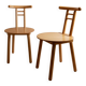 Light Wood Vintage Chair - 1980s Italian Minimalist, Japanese-Inspired, Solid Wood, Batch of 2
