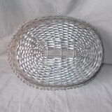 Silver metal tablebread basket
