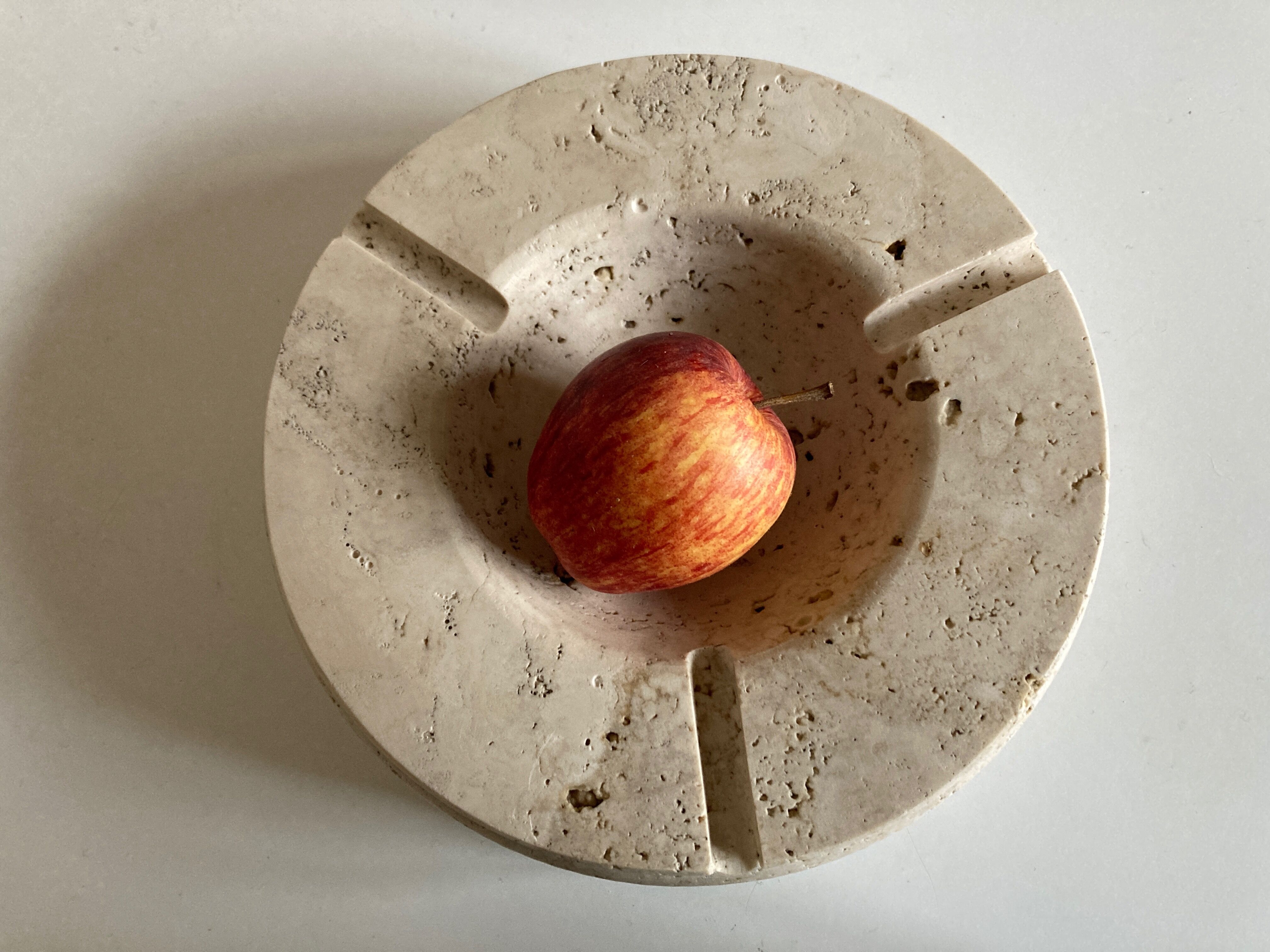 Travertine ashtray XXXL Italian neoclassical work 1970