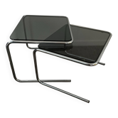 Duo de tables gigognes style Bauhaus des années 70