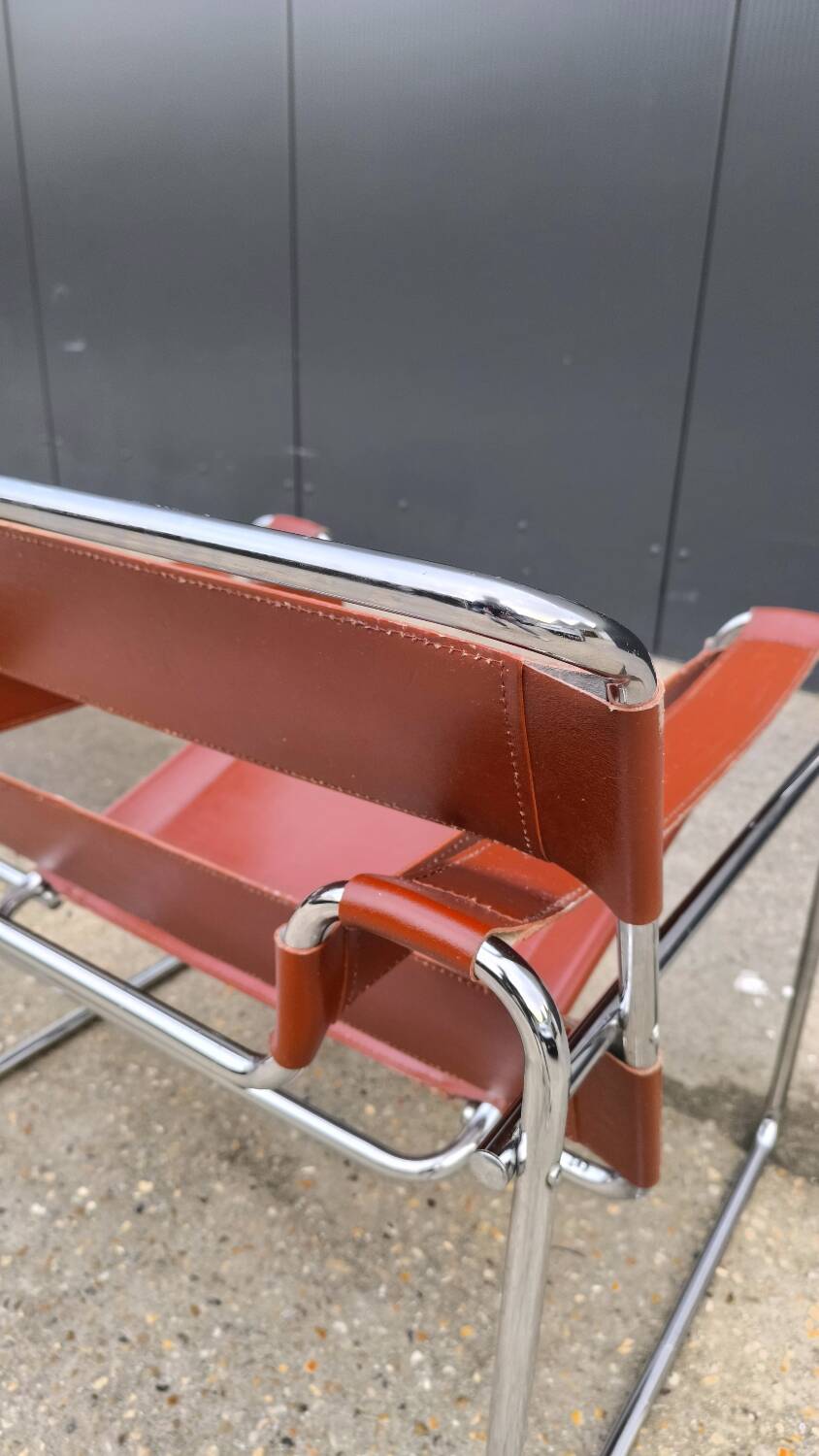 Fauteuil wassily B3 vintage par Marcel breuer