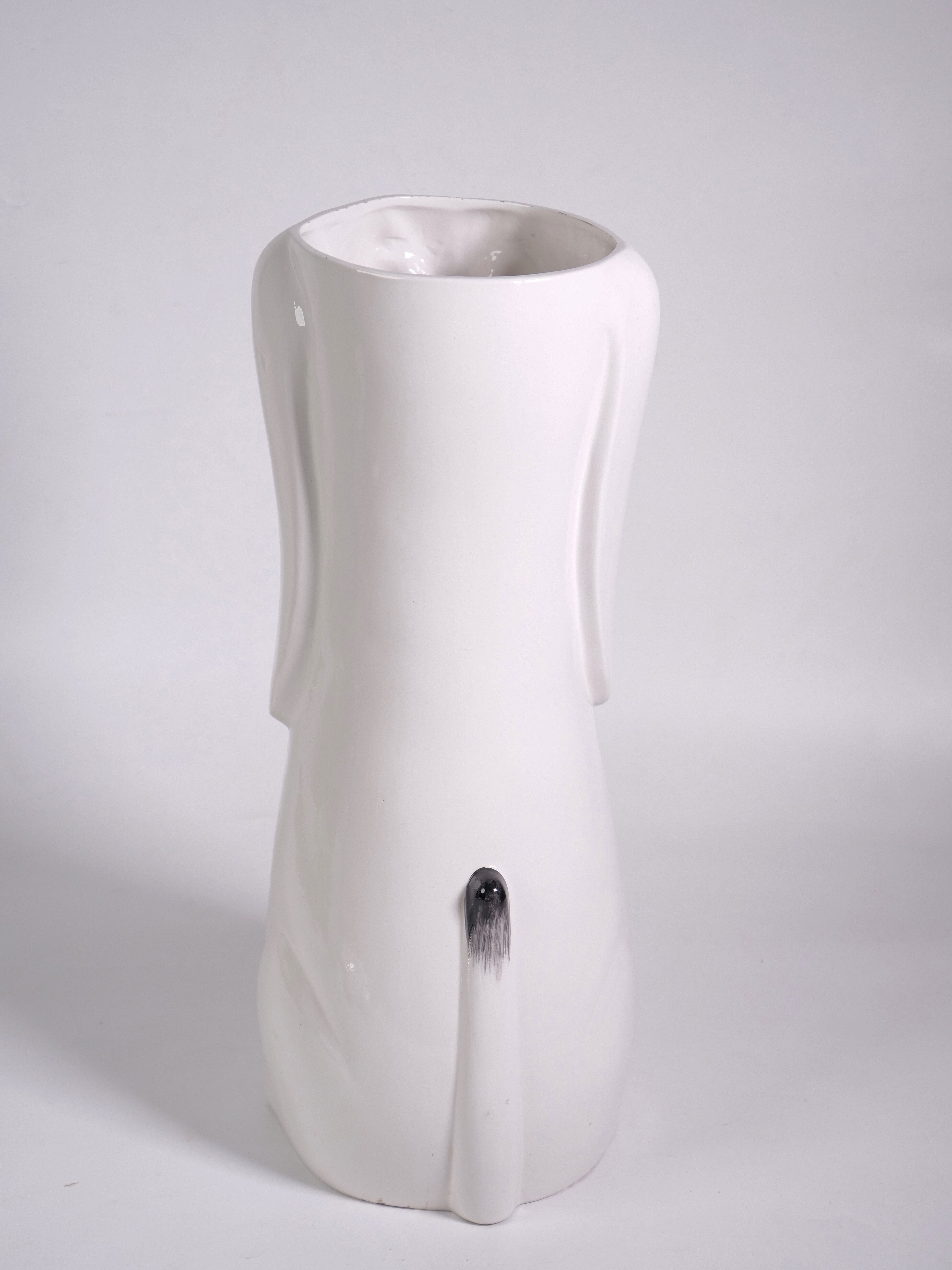 Umbrella holder ceramic dog design italy