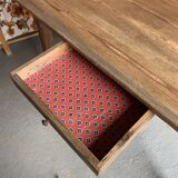 Old rectangular table - 1M40 - 2 drawers