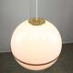 Italian Space Age Pendant Lamp in Plexiglass and Brass, 1970s