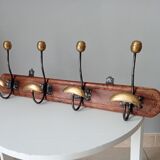 Old coat rack in solid brass