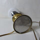 lamp design space age mushroom silver brass vintage glass paste