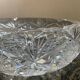 Large vintage pocket tray or ashtray in chiseled Bohemian crystal