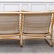 3-seater bench in rattan and thick cotton canvas