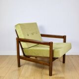 Wooden armchair designed by Z. Baczyk brown vintage olive - 3 pieces available