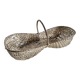 Woven silver-plated metal basket