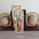 Bookends made of formica and globes.