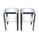 Pair of black and gold side tables Romeo Rega