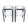 Pair of black and gold side tables Romeo Rega
