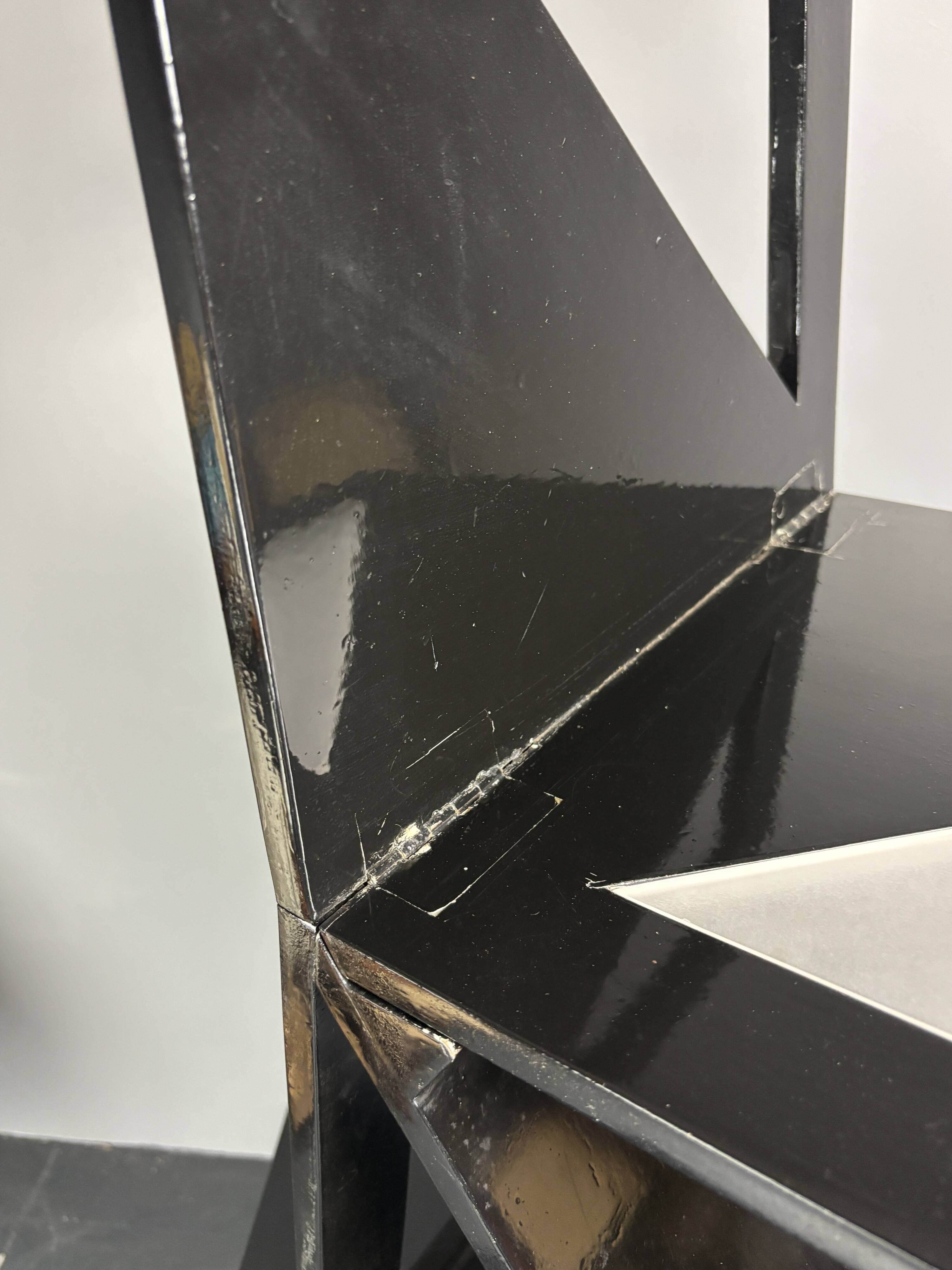 Dutch post modern foldable side chair, Eindhoven Design Academy, 1980s