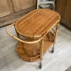 Desserte en rotin vintage