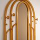 Malacca rattan mirror & coat hanger, 1960s