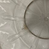 Fruit cup centerpiece in frosted glass and art nouveau art deco bronze signed Muller frères