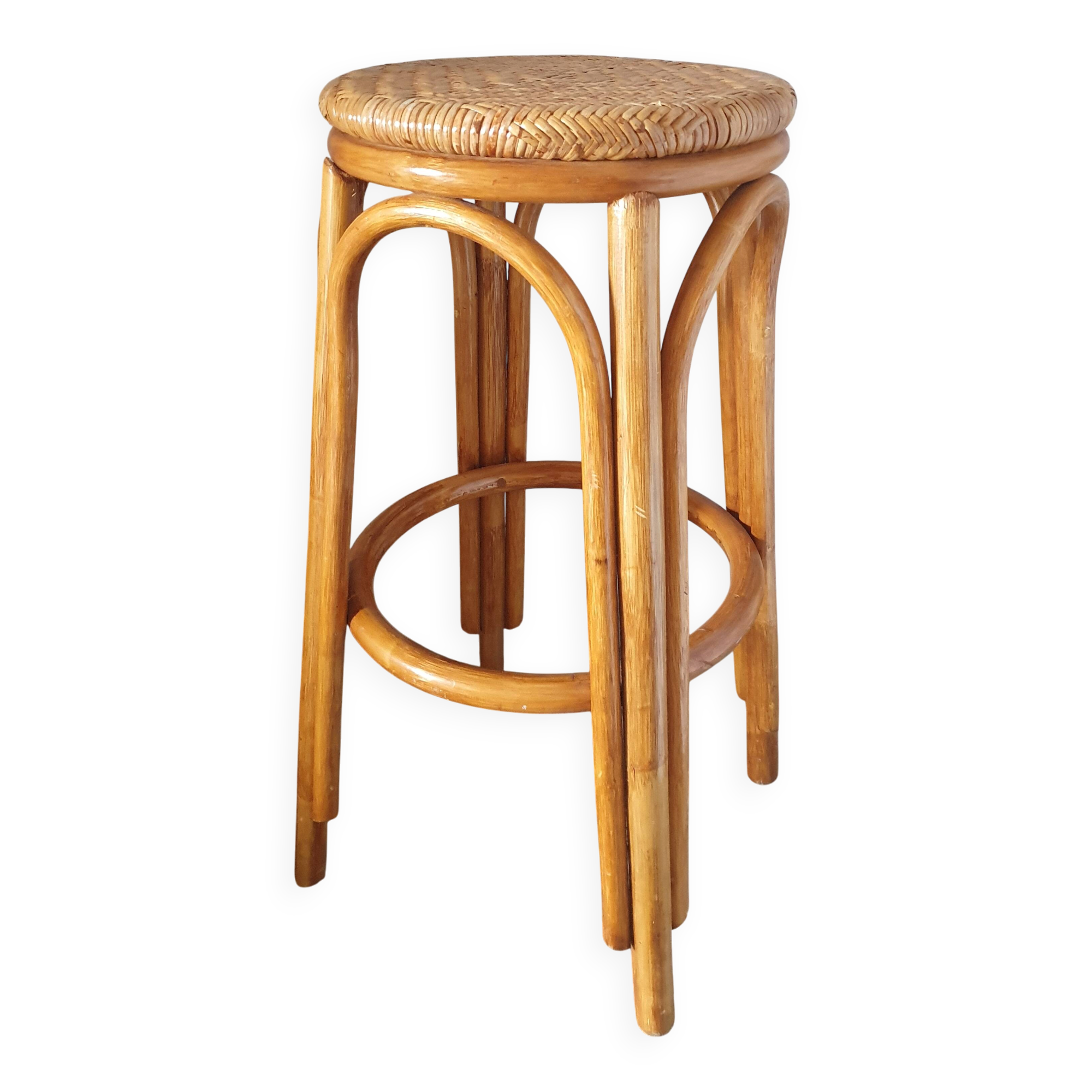 Rattan bar stool