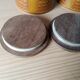 Set of 2 vintage Hornsea Saffron round ceramic tins