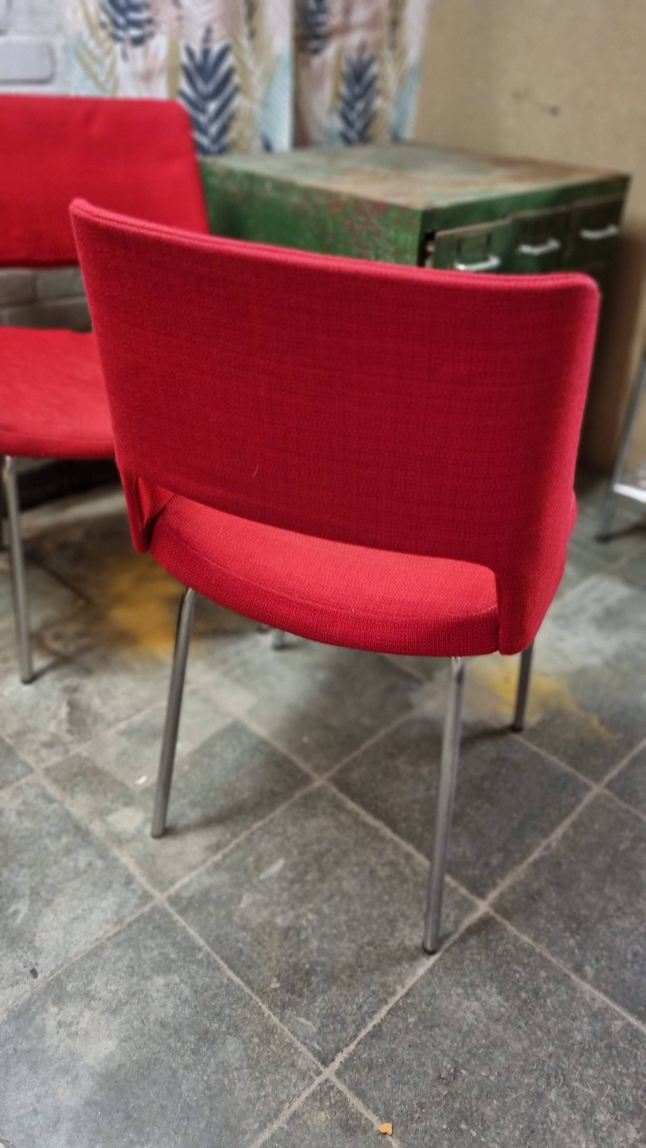 Red fabric chair