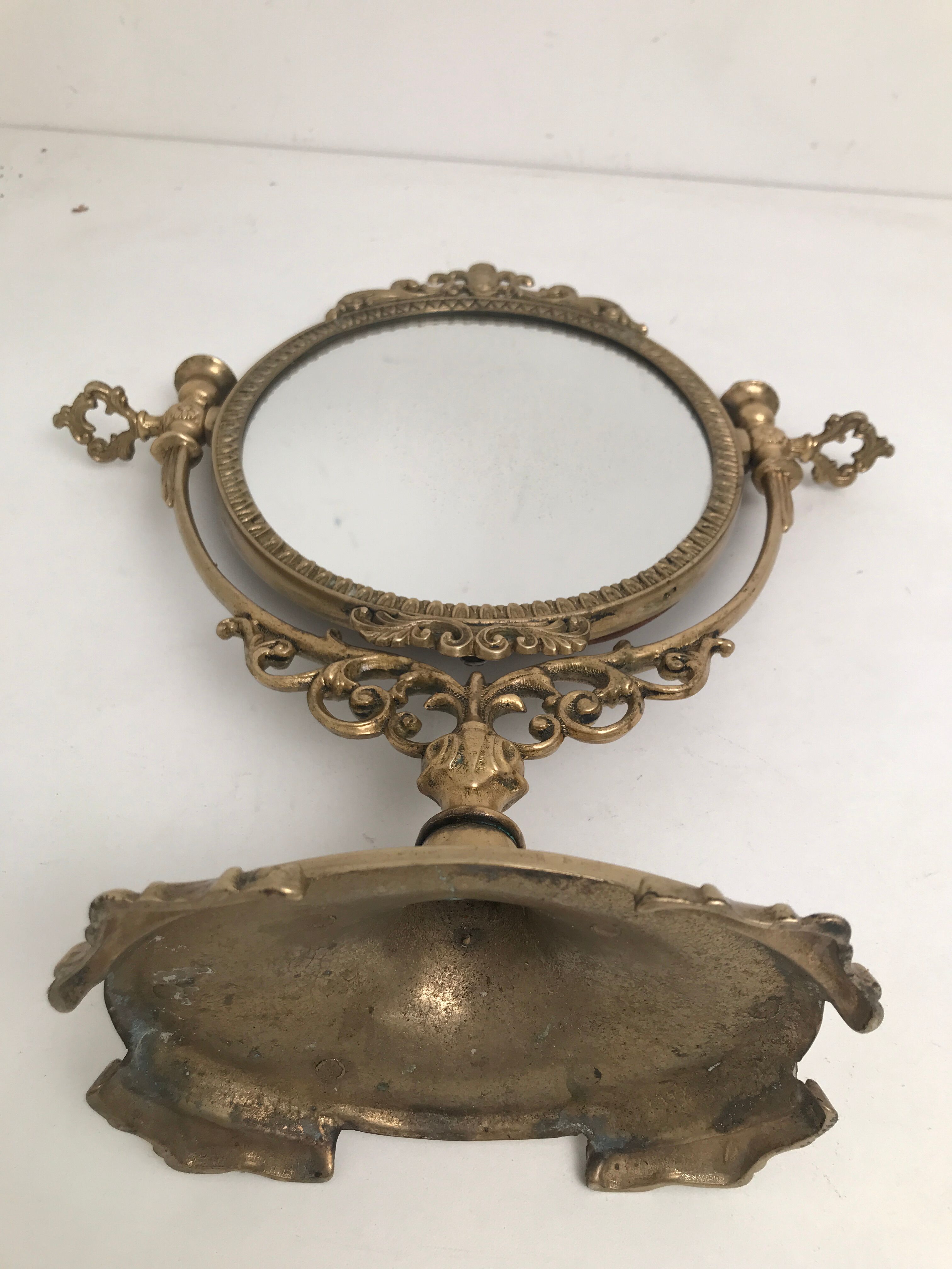 Brass psyche mirror