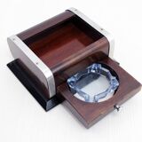 Art Deco cigar humidor and ashtray with drawer
