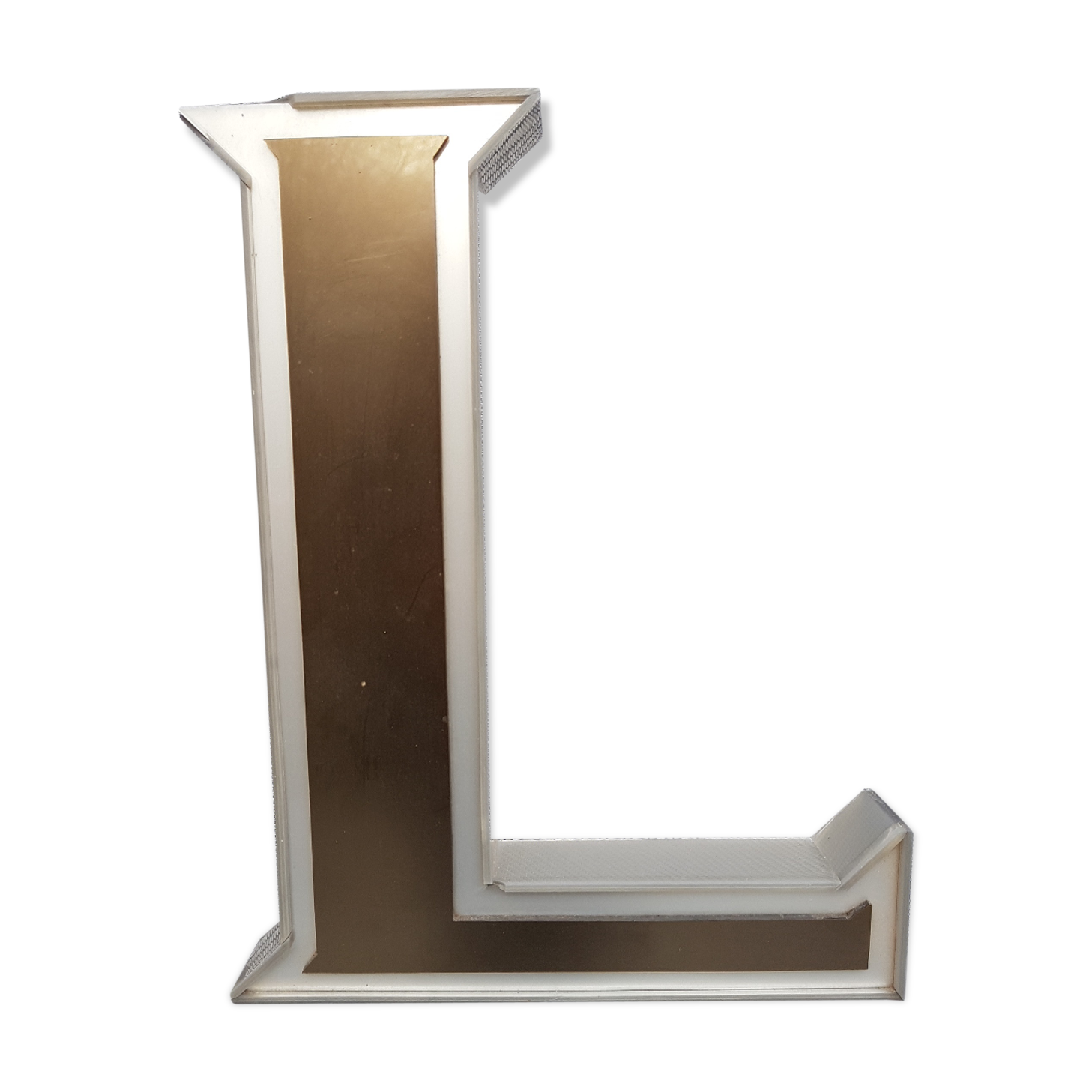 Letter L Brown Pearly iced