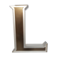 Letter L Brown Pearly iced