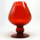 Vase, mid-century modern, red glass, designed by J. Słuczan-Orkusz, Poland, 1970s