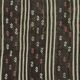 Tapis Kilim Turc Vintage Rayé 190x263 cm Laine Fait Main