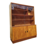 Vintage glass bookcase - Wood