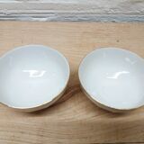 Pair white and gold bowls