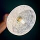 Vintage wall lamp with white clichy glass shade