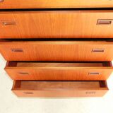High Scandinavian teak chest of drawers
