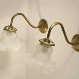 Pair of gooseneck wall lamps