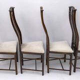 Four Giorgetti Italian Dinning Armchairs "Gallery", 1980s