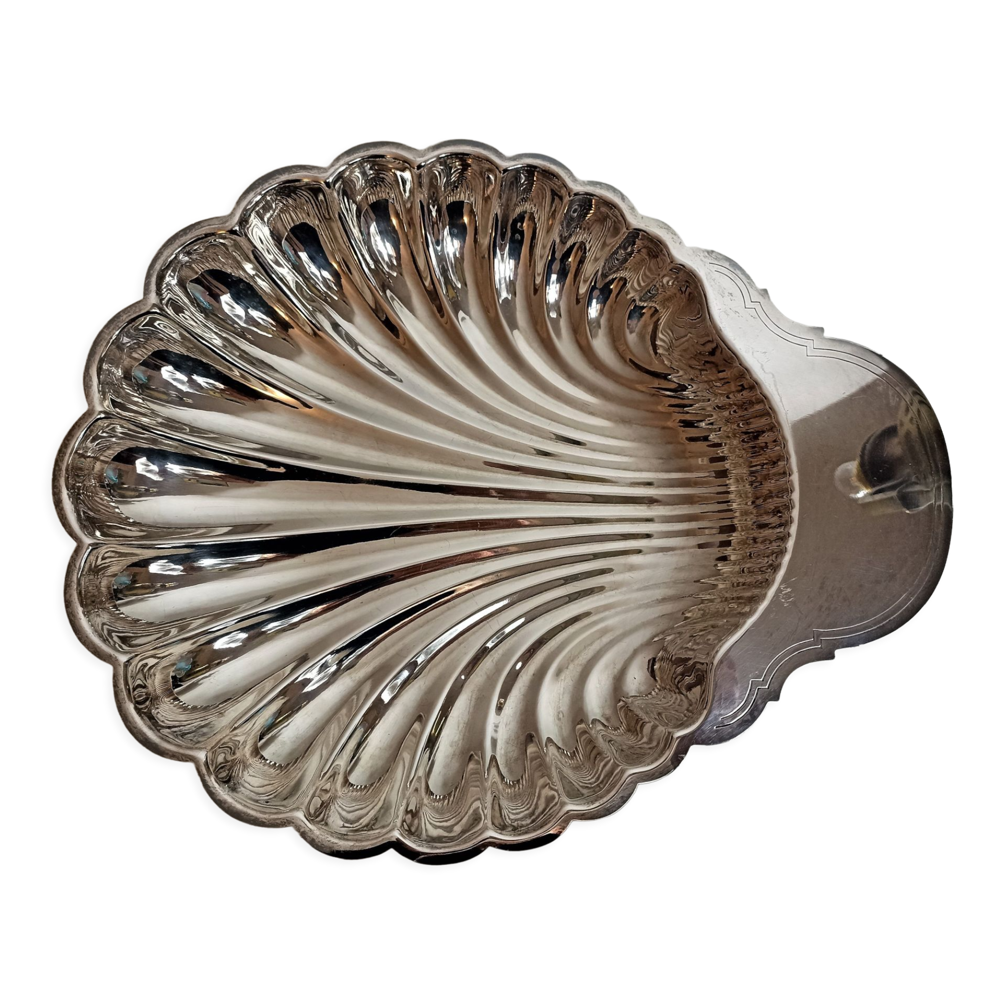 Flat shell Fleuron (Christofle) in silver metal