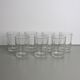 Set of 7 glass water glasses