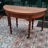 Half-moon walnut table