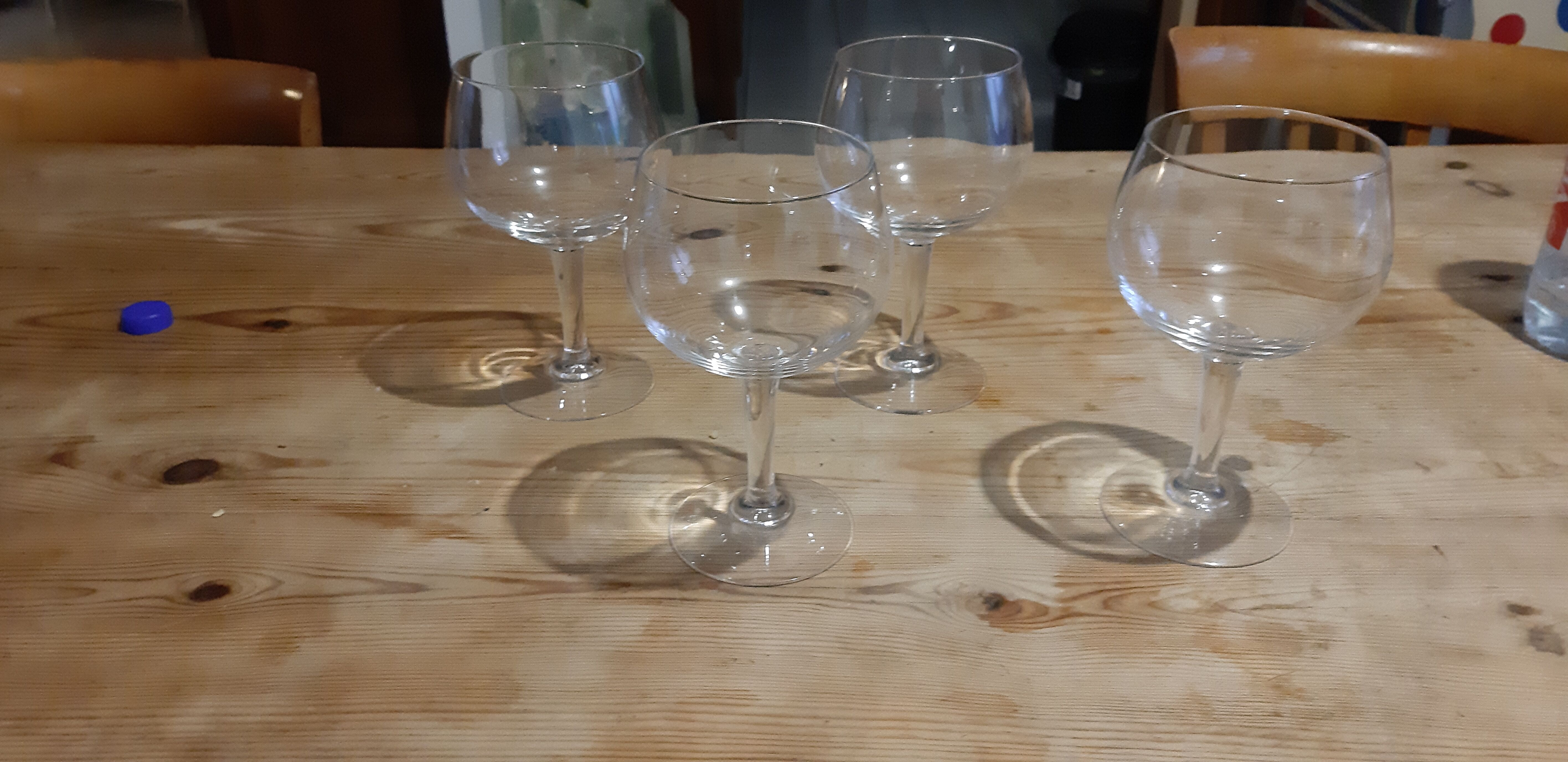 4 crystal balloon glasses