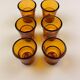 Lot de verres à liqueur orange