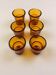 Set of orange liqueur glasses