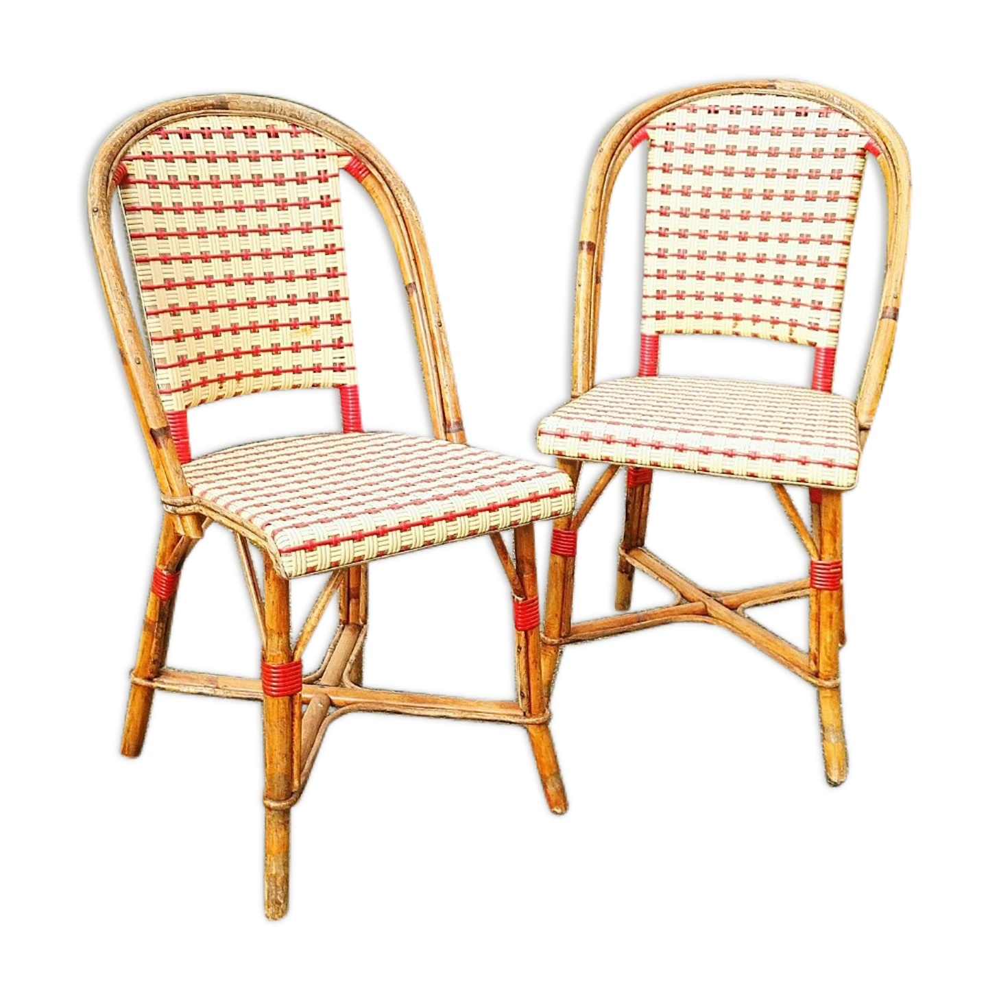 Pair of Parisian bistro chairs Maison Drucker model Fouquet's N°1