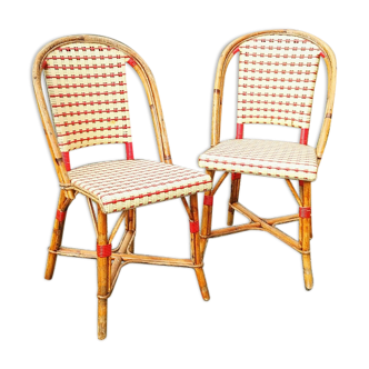 Pair of Parisian bistro chairs Maison Drucker model Fouquet's N°1