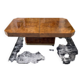 Vintage 1970s Lancel house elm burl coffee table
