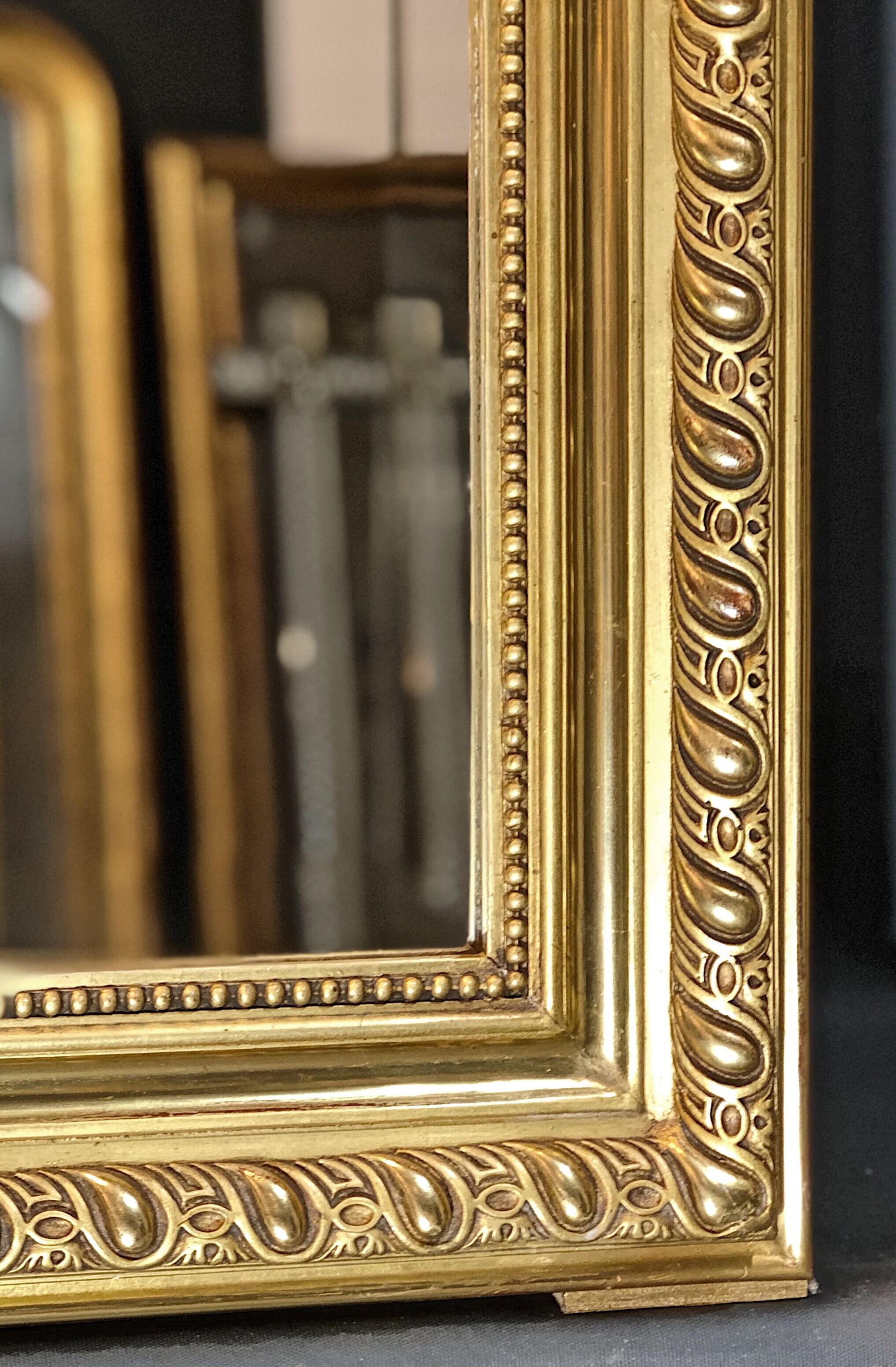 Old mirror gold leaf gilding