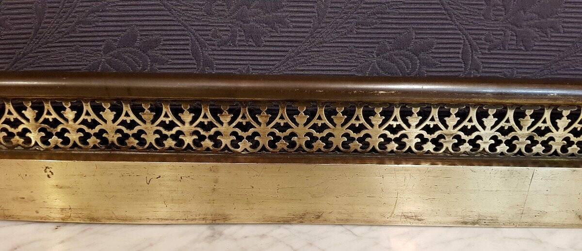 Barre de foyer / devant de cheminée Louis Philippe